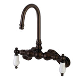 Aqua Vintage Two-Handle 2-Hole Tub Wall Mount Clawfoot Tub Faucet