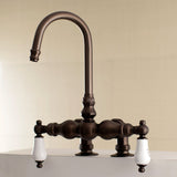 Vintage Two-Handle 2-Hole Deck Mount Clawfoot Tub Faucet
