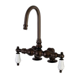 Vintage Two-Handle 2-Hole Deck Mount Clawfoot Tub Faucet
