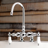 Vintage Two-Handle 2-Hole Deck Mount Clawfoot Tub Faucet