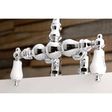 Vintage Two-Handle 2-Hole Deck Mount Clawfoot Tub Faucet