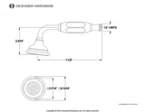 Vintage Single Function Round Hand Shower