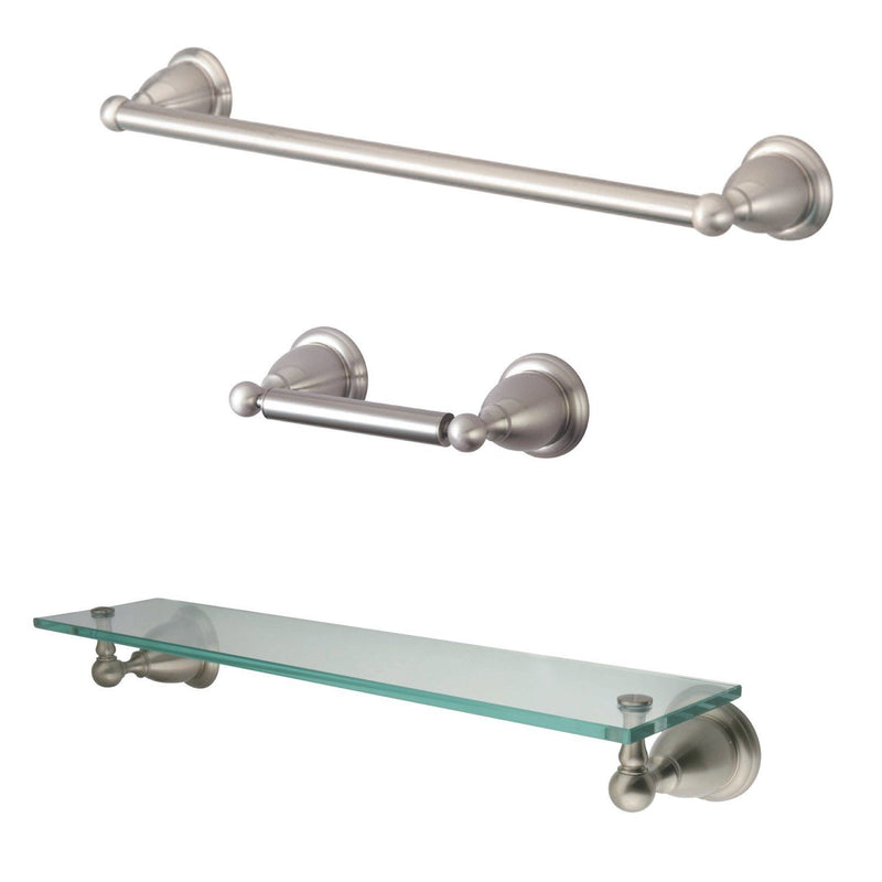 Heritage 3-Piece 18-Inch Towel Bar Bathroom Accessory Set