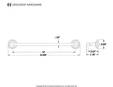 Milano 18-Inch Single Towel Bar