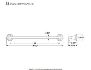 Royale 18-Inch Towel Bar