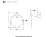 English Vintage 6-Inch Towel Ring