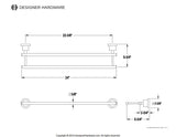 Concord 24-Inch Dual Towel Bar