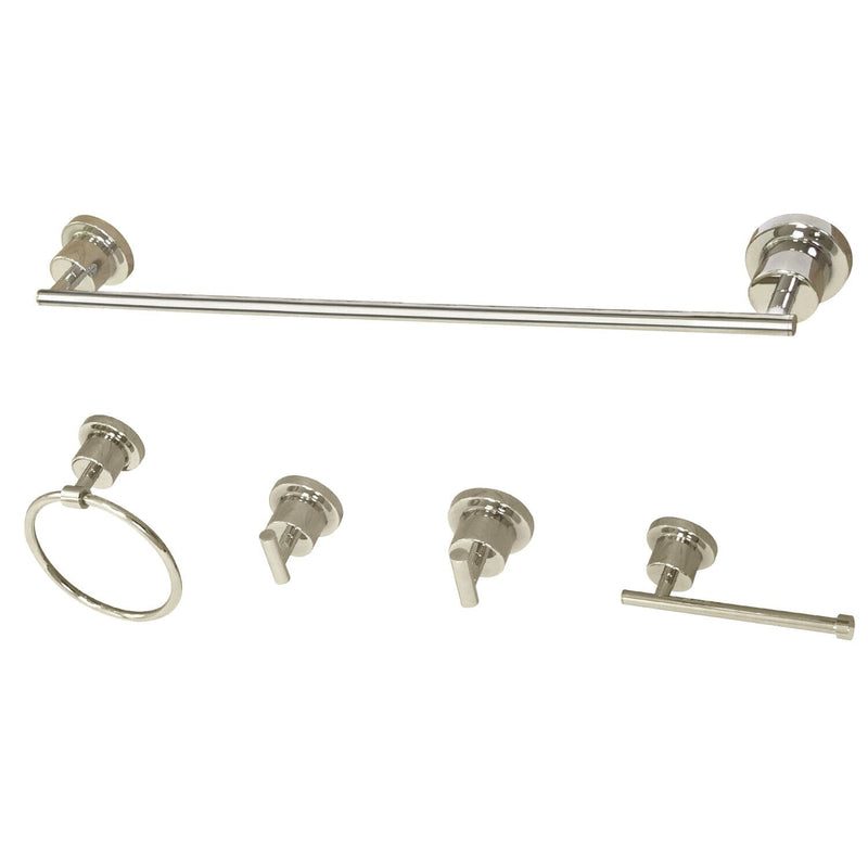 Concord 5-Piece 24-Inch Towel Bar Bathroom Accessory Set