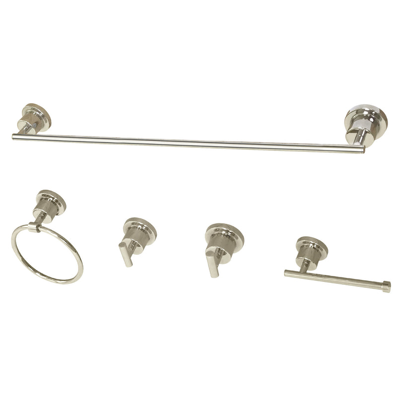 Concord 5-Piece 30-Inch Towel Bar Bathroom Accessory Set