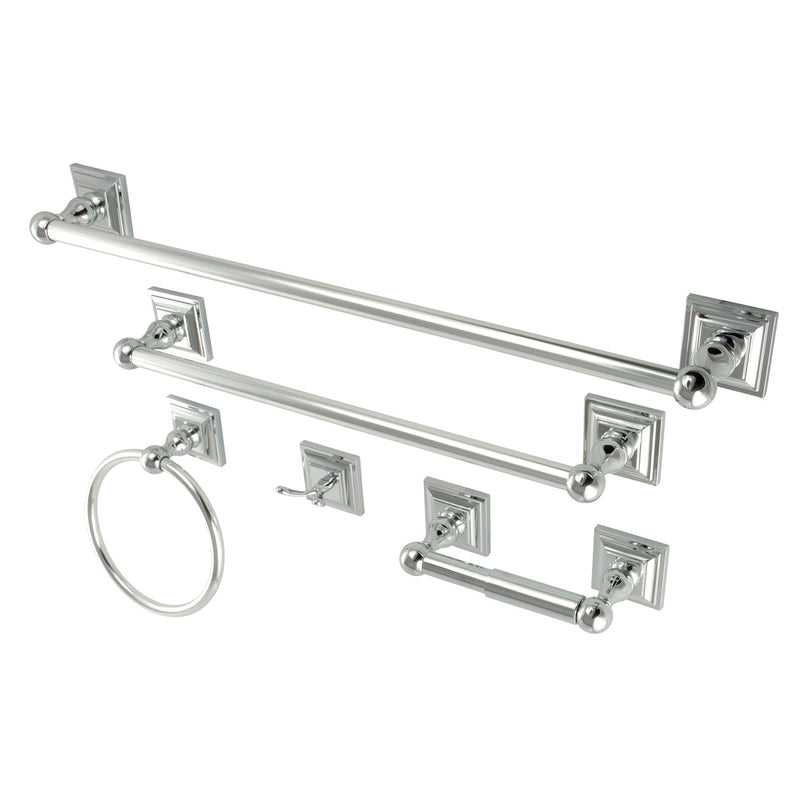 Serano 5-Piece 18-Inch and 24-Inch Towel Bars Bathroom Accessory Set