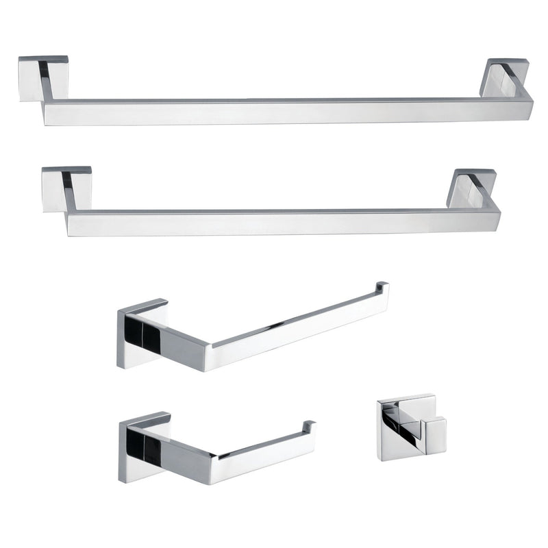 Markus 5-Piece 18-Inch and 24-Inch Towel Bars Bathroom Accessory Set