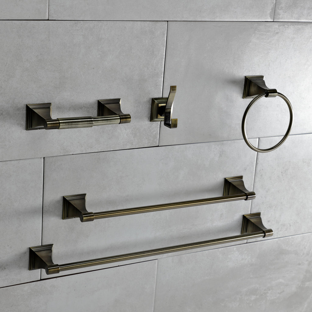 Kingston Brass 5-Piece Bathroom Accessory Set, Brushed Nickel BAHK1612478SN