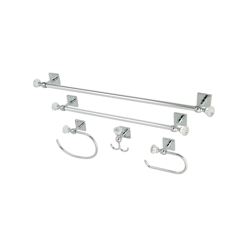 Celebrity 5-Piece 18-Inch and 24-Inch Towel Bars Bathroom Accessory Set