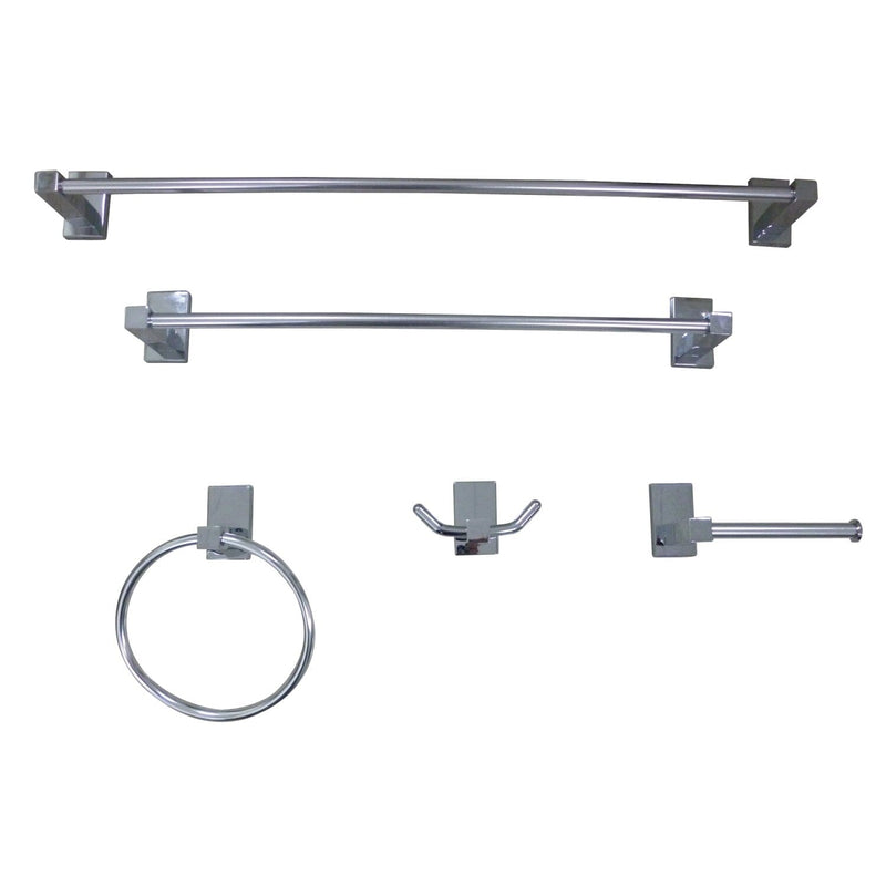 Continental 5-Piece 18-Inch and 24-Inch Towel Bars Bathroom Accessory Set