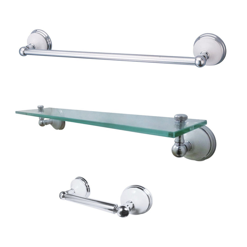 Victorian 3-Piece 18-Inch Towel Bar Bathroom Accessory Set