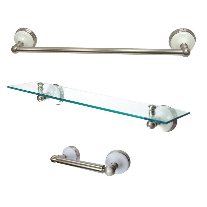 Victorian 3-Piece 18-Inch Towel Bar Bathroom Accessory Set