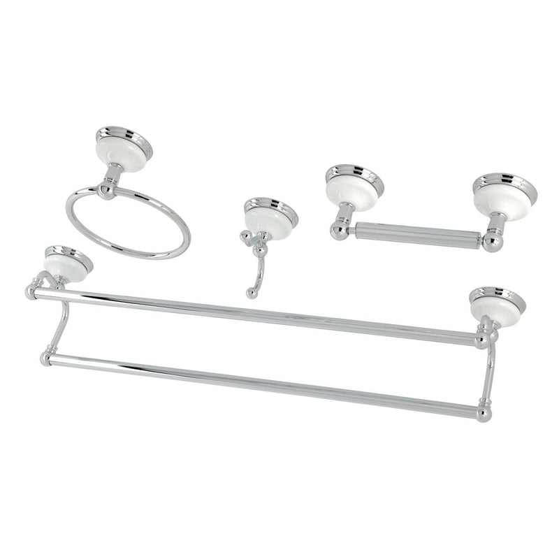 Victorian 4-Piece 24-Inch Dual Towel Bar Bathroom Accessory Set