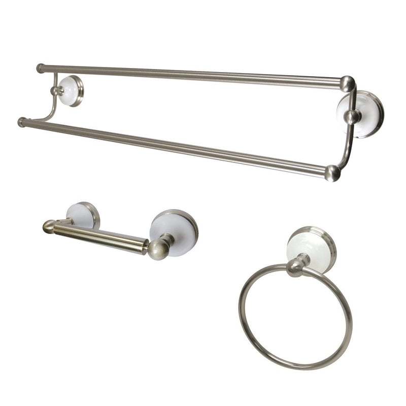 Victorian 3-Piece 24-Inch Dual Towel Bar Bathroom Accessory Set