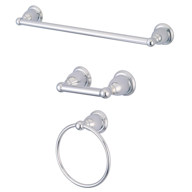Heritage 3-Piece 24-Inch Towel Bar Bathroom Accessory Set