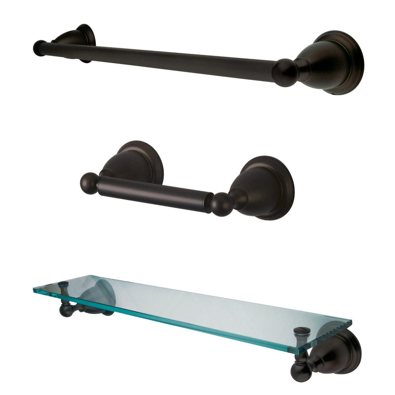 Heritage 3-Piece 18-Inch Towel Bar Bathroom Accessory Set