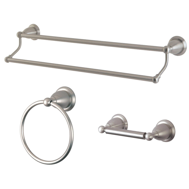 Heritage 3-Piece 24-Inch Dual Towel Bar Bathroom Accessory Set