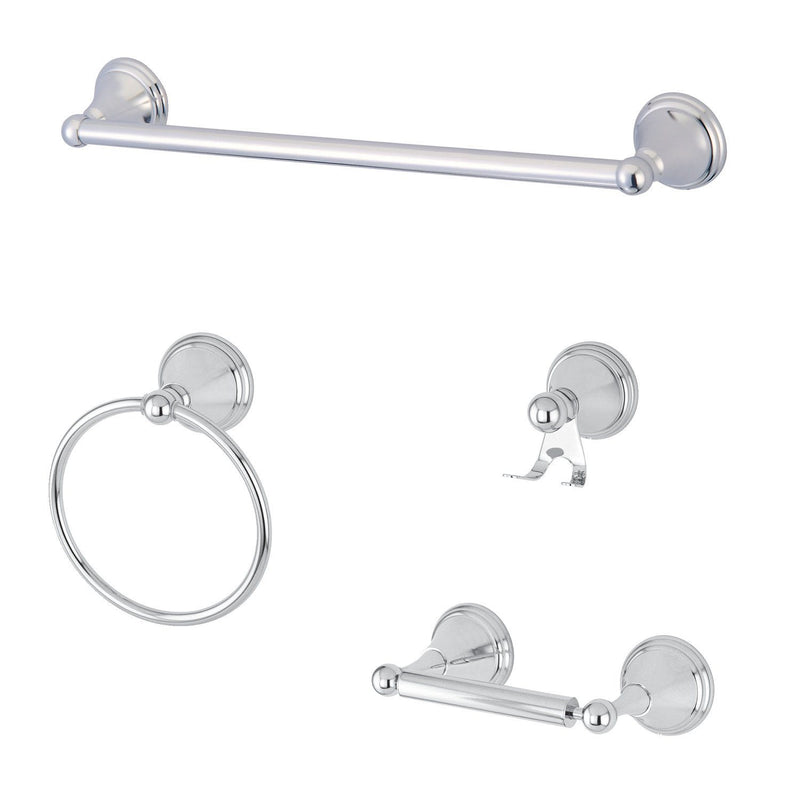 Governor 4-Piece 24-Inch Towel Bar Bathroom Accessory Set