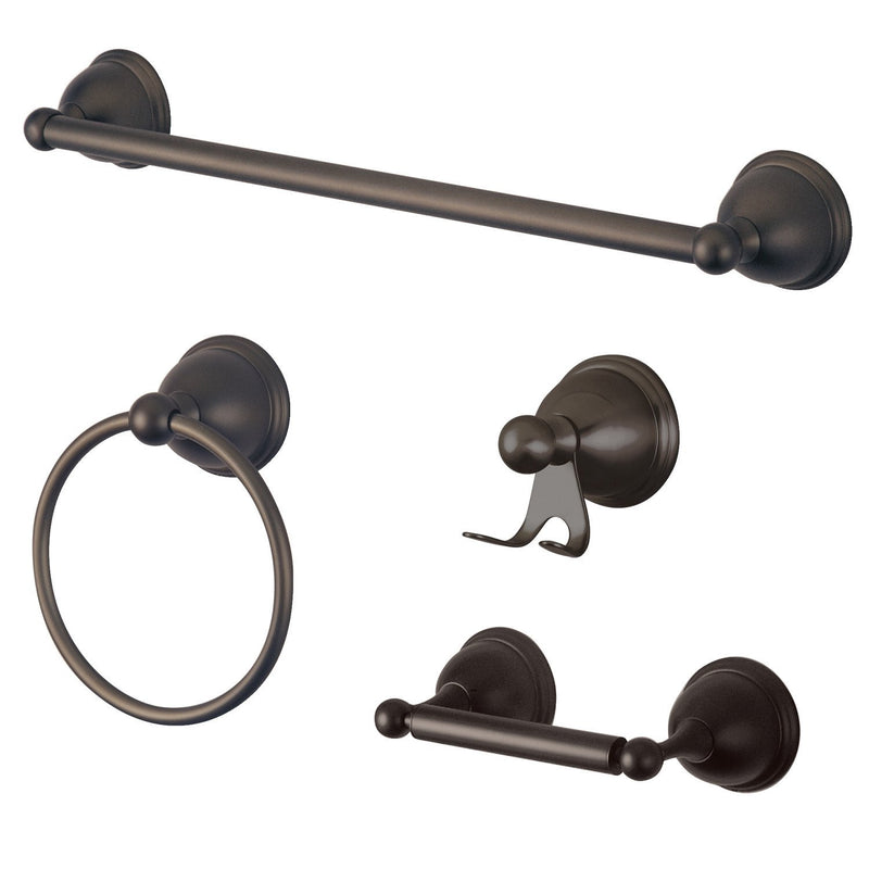 Restoration 4-Piece 18-Inch Towel Bar Bathroom Accessory Set