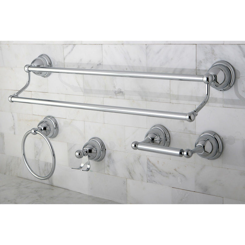 Restoration 4-Piece 24-Inch Dual Towel Bar Bathroom Accessory Set