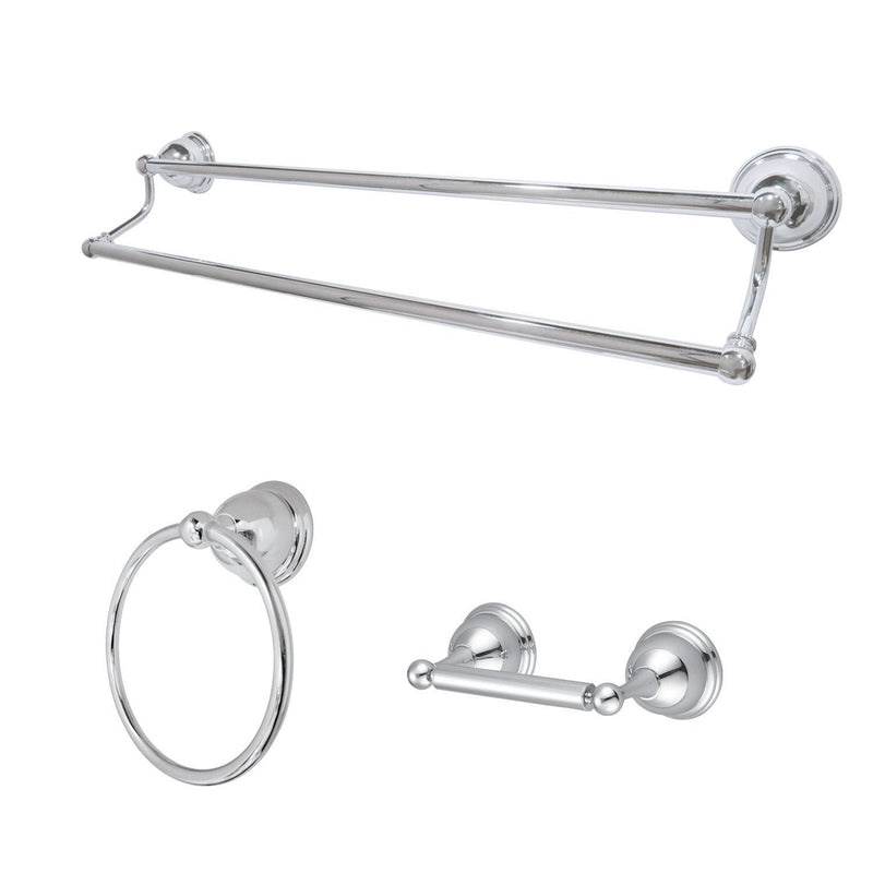 Restoration 3-Piece 24-Inch Dual Towel Bar Bathroom Accessory Set