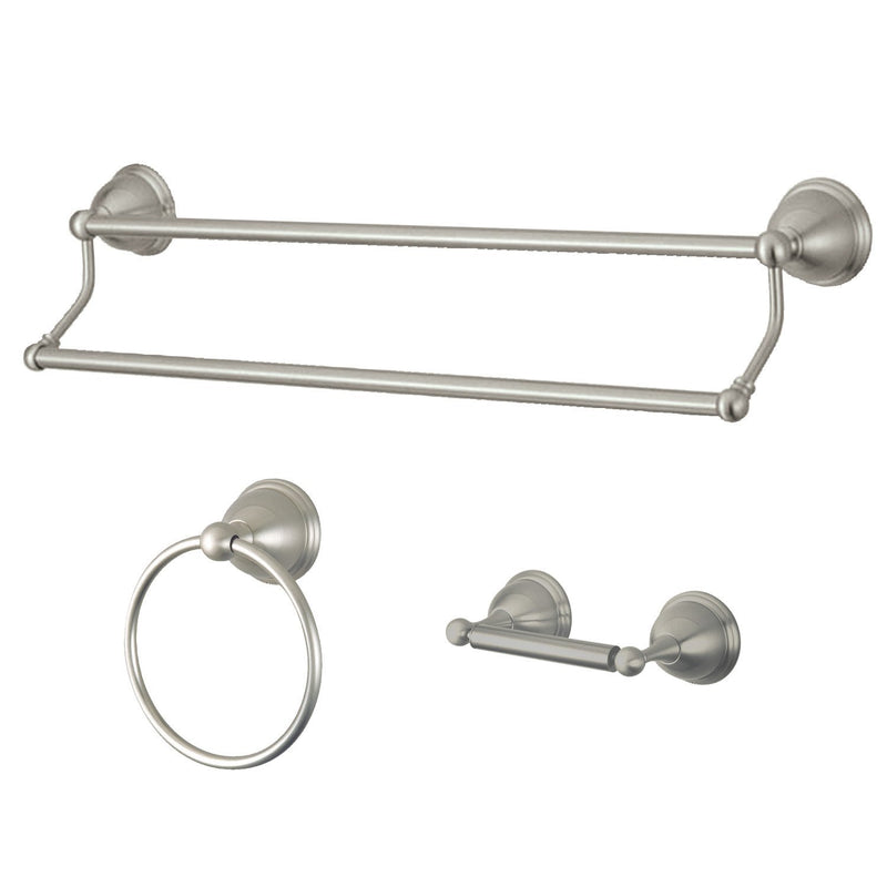 Restoration 3-Piece 24-Inch Dual Towel Bar Bathroom Accessory Set