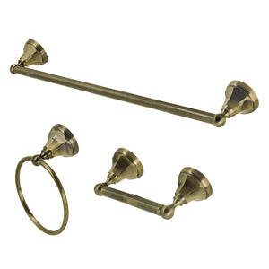 Metropolitan 3-Piece 24-Inch Towel Bar Bathroom Accessory Set