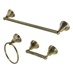 Metropolitan 3-Piece 18-Inch Towel Bar Bathroom Accessory Set