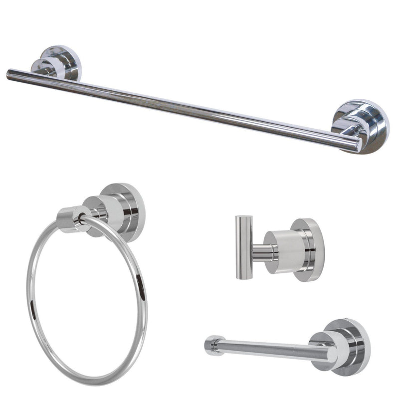 Concord 4-Piece 18-Inch Towel Bar Bathroom Accessory Set