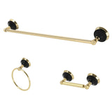 Water Onyx 3-Piece 24-Inch Towel Bar Bathroom Accessory Set