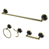 Water Onyx 4-Piece 18-Inch Towel Bar Bathroom Accessory Set