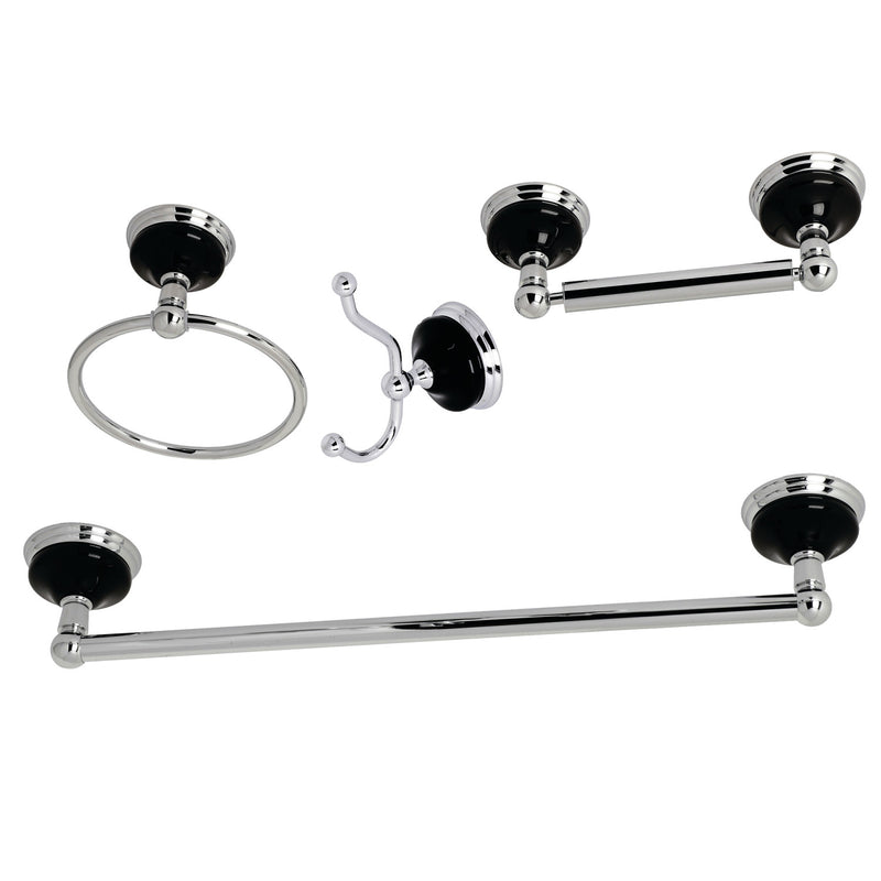 Water Onyx 4-Piece 18-Inch Towel Bar Bathroom Accessory Set