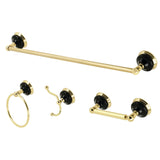 Water Onyx 4-Piece 18-Inch Towel Bar Bathroom Accessory Set