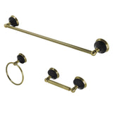Water Onyx 3-Piece 18-Inch Towel Bar Bathroom Accessory Set