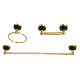 Water Onyx 3-Piece 18-Inch Towel Bar Bathroom Accessory Set