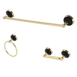 Water Onyx 3-Piece 18-Inch Towel Bar Bathroom Accessory Set