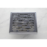 Watercourse 4-Inch Square Grid Shower Drain with Hair Catcher