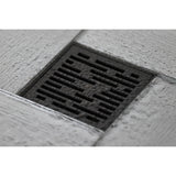 Watercourse 4-Inch Square Grid Shower Drain with Hair Catcher