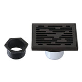 Watercourse 4-Inch Square Grid Shower Drain with Hair Catcher