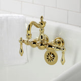 Heritage Two-Handle 2-Hole Tub Wall Mount Clawfoot Tub Faucet