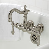 Heritage Two-Handle 2-Hole Tub Wall Mount Clawfoot Tub Faucet