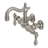 Heritage Two-Handle 2-Hole Tub Wall Mount Clawfoot Tub Faucet