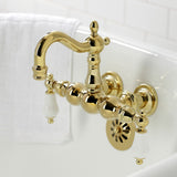 Heritage Two-Handle 2-Hole Tub Wall Mount Clawfoot Tub Faucet