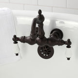 Heritage Two-Handle 2-Hole Tub Wall Mount Clawfoot Tub Faucet