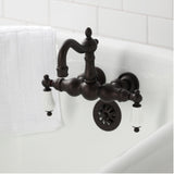 Heritage Two-Handle 2-Hole Tub Wall Mount Clawfoot Tub Faucet