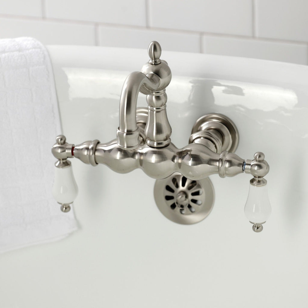 Heritage Two-Handle 2-Hole Wall Mount Clawfoot Tub Faucet
